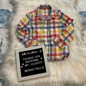 Mini Boden Plaid Oxford | Boys 2 - 3 Years